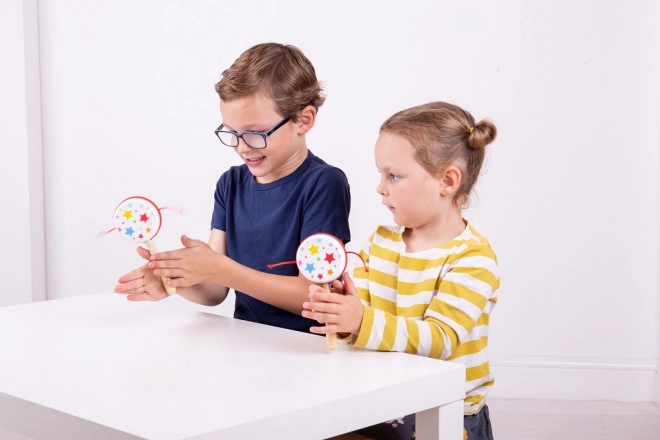 Bigjigs Toys Drewniany obrotowy bębenek gwiazdki 1 szt.