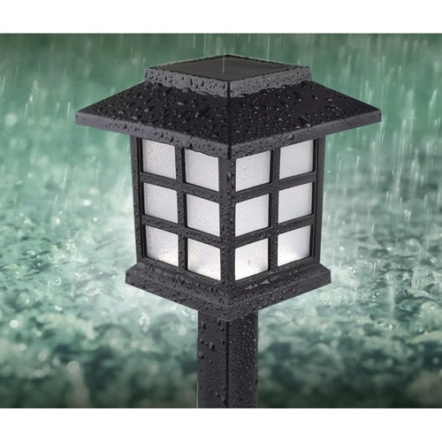 Solarne ogrodowe lampy LED – zestaw 6x domek