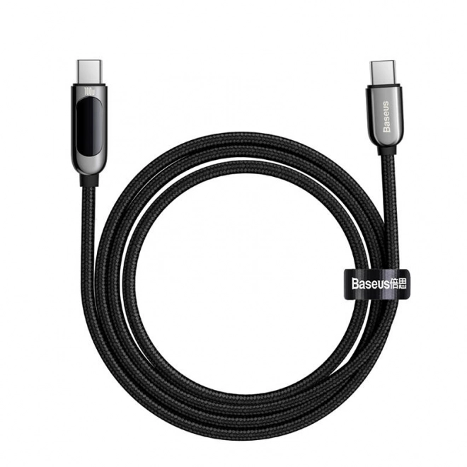 Kabel USB-C do ekranu USB-C Baseus, 100 W, 2 m (czarny)
