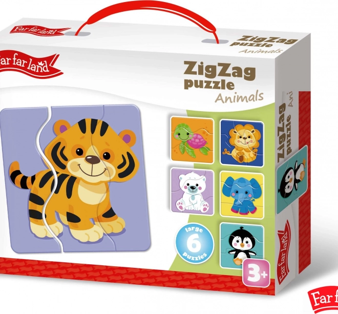 Puzzle ZigZag Zwierzątka Far Far Land 6 Obrazków