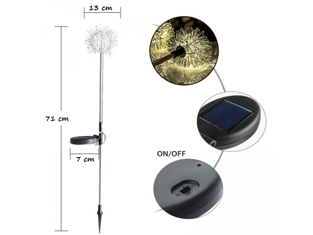 Solarne ogrodowe LE D lampki w kształcie choinki - 2 sztuki