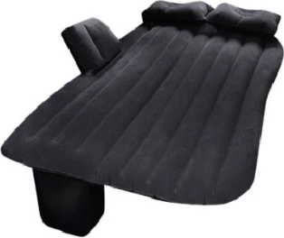 Nadmuchiwana mata samochodowa z elektryczną pompką 130 × 80 cm – czarna