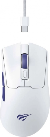 Przewodowa mysz gamingowa Havit MS966 RGB biała