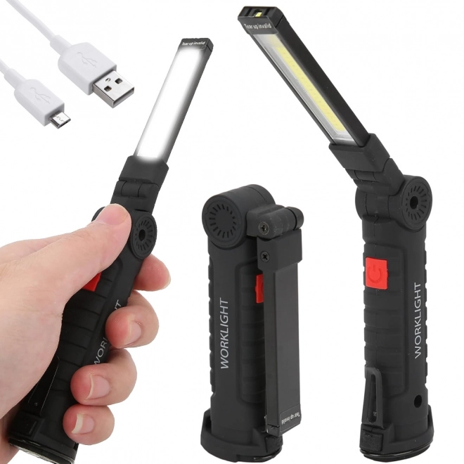 Magnetyczna lampa warsztatowa Magnese z uchwytem składanym USB 5w1