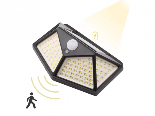 Lampa solarna z czujnikiem ruchu i 100 LED