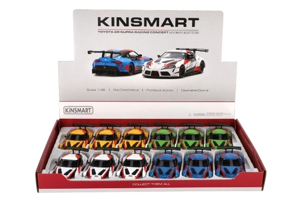 Auto Kinsmart Toyota GR Supra Racing metalowy 13 cm