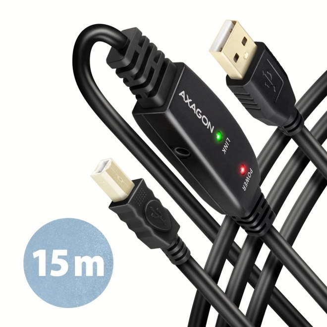 ADR-215B USB 2.0 A-M -> B-M aktywny kabel łączący/wzmacniacz 15 m