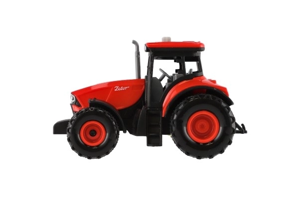 Czerwony traktor Zetor na rozpęd z efektami dźwiękowymi i świetlnymi
