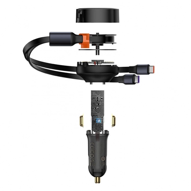 Baseus ładowarka samochodowa z kablem USB-C, 33 W