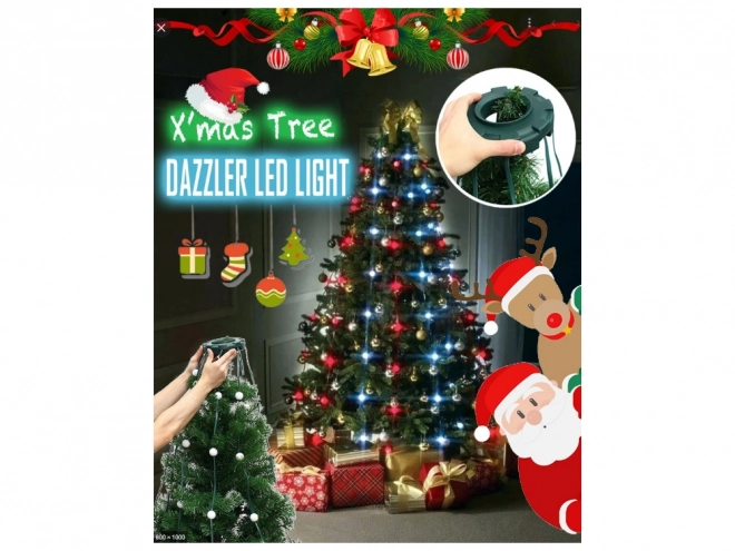 Świąteczna kurtyna świetlna z LED RGB