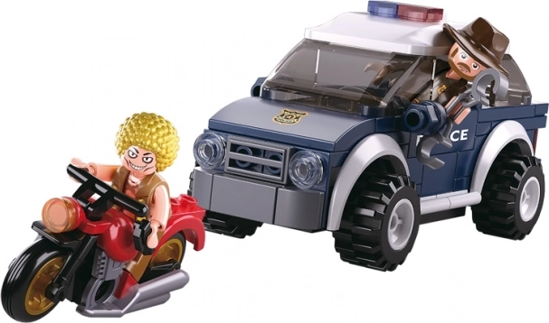 Sluban policja off-road i złodziej na motocyklu