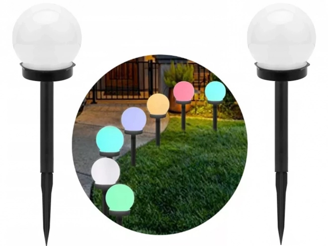 Solarny ogrodowe lampy kulkowe RGB