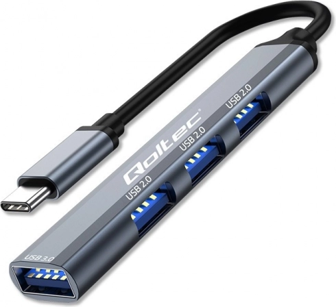 hub USB‑C 4w1 z 1× USB 3.0 i 3× USB 2.0