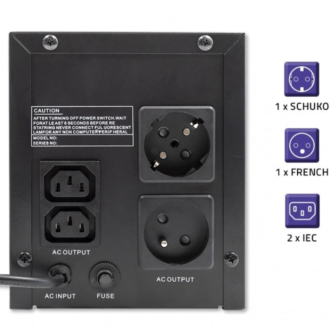 Zasilacz awaryjny UPS Qoltec 1200VA 720W