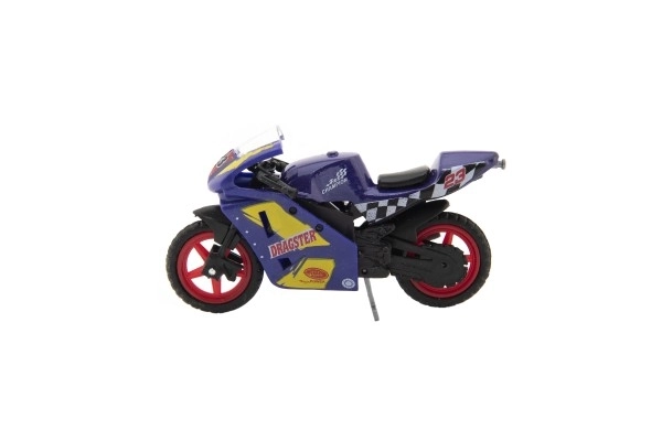 Motocykl wyścigowy metalowy/plastikowy 8cm na wolne koło mix rodzajów na karcie