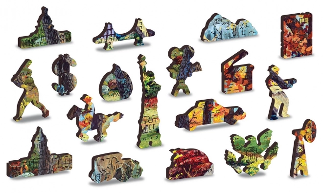 Drewniane puzzle Domek w lesie od WOODEN CITY