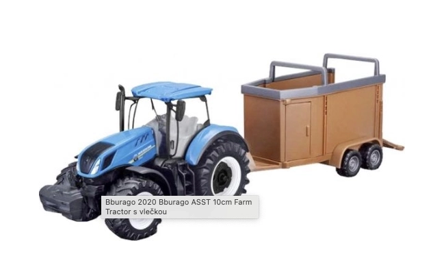 Traktor z przyczepą Bburago