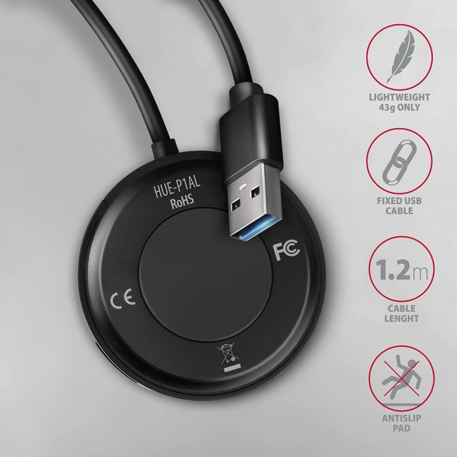 Hub USB 4 porty USB 3.2 Gen 1 okrągły