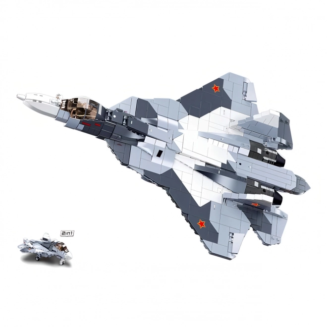Sluban Model Klocki M38-B0986 Samolot Bojowy Su-57 2 w 1