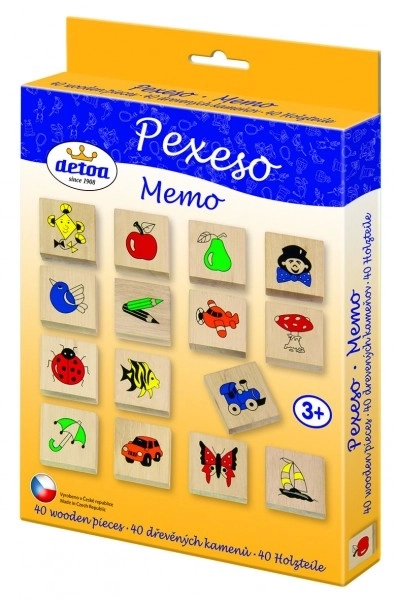 Drewniane pexeso - 40 części