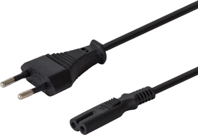 Płaski kabel zasilający dwubolcowy C7, 3 m