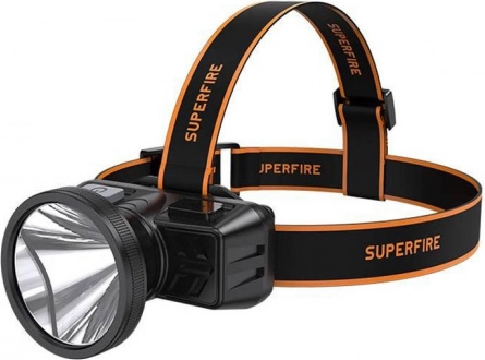 Latarka czołowa SUPERFIRE HL51 160 lm z micro USB i zasięgiem 300 m