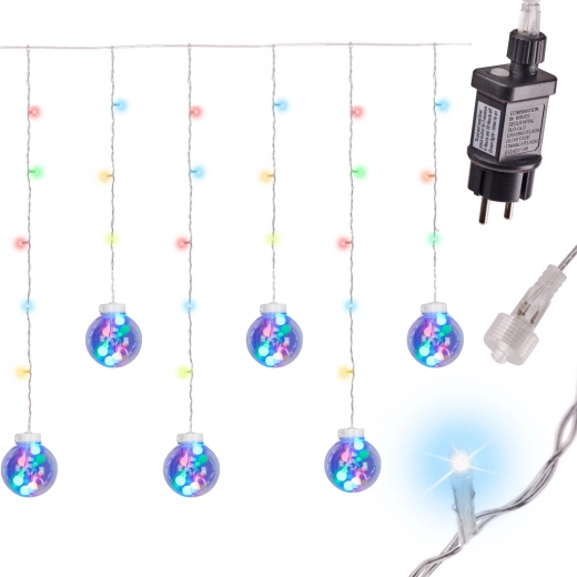 LED wisząca kurtyna świetlna 3 m 108 LED wielokolorowa