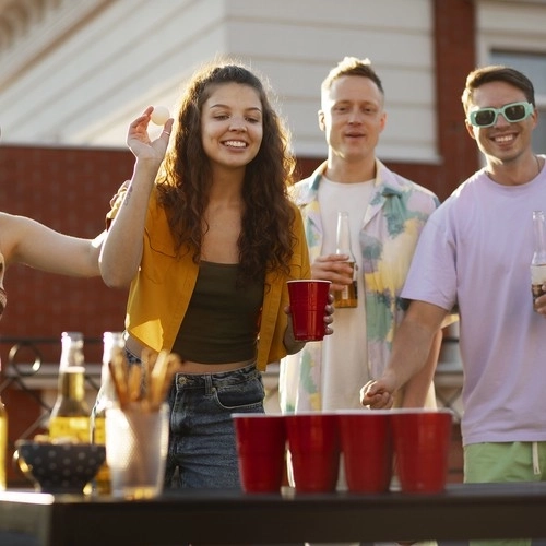 Gra Beer Pong - 50 kubków Ruhhy 21232