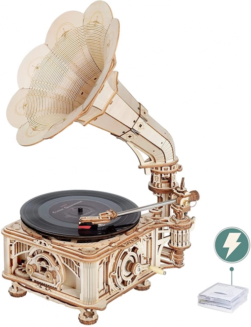 Rokr 3D drewniane puzzle Klasyczny gramofon