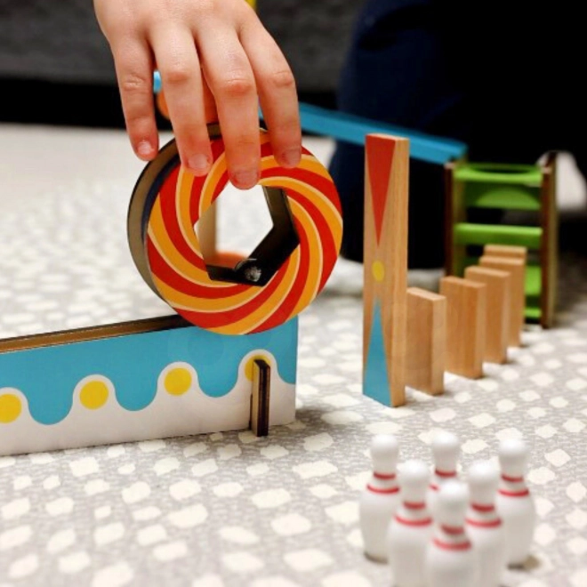 Drewniane klocki domino / domino puzzle Tooky Toy