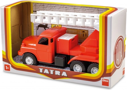 Tatra 148 Strażacy 30 cm – plastikowy wóz strażacki z wysuwanym drabiniakiem