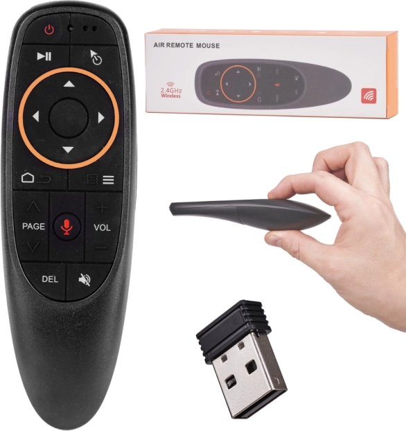 Pilot zdalnego sterowania z mikrofonem do smart TV i urządzeń