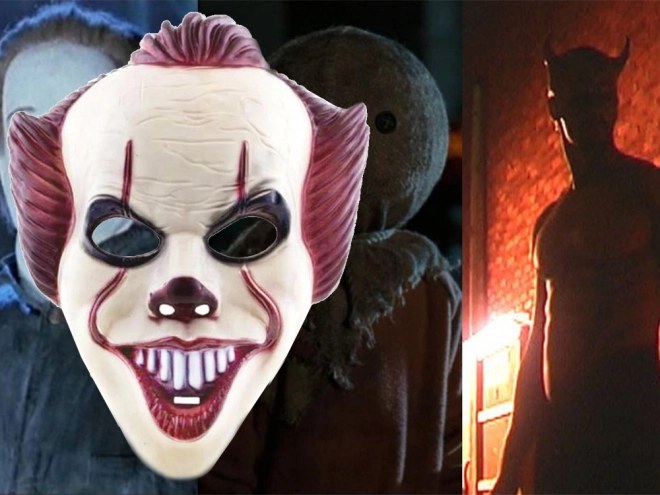 Halloweenowa maska klauna Pennywise