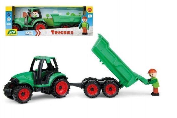 Auto Truckies traktor z przyczepą plastikowy 32cm z figurką w pudełku 24m+