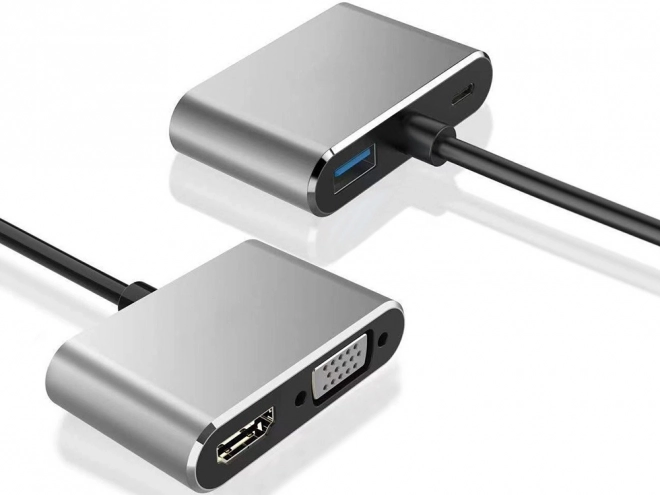 Adapter USB-C HDMI 4K VGA Hub z Power Delivery