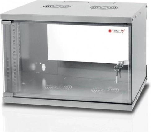 Szafka rackowa wisząca ECO 19" 6U, głębokość 450 mm, szara