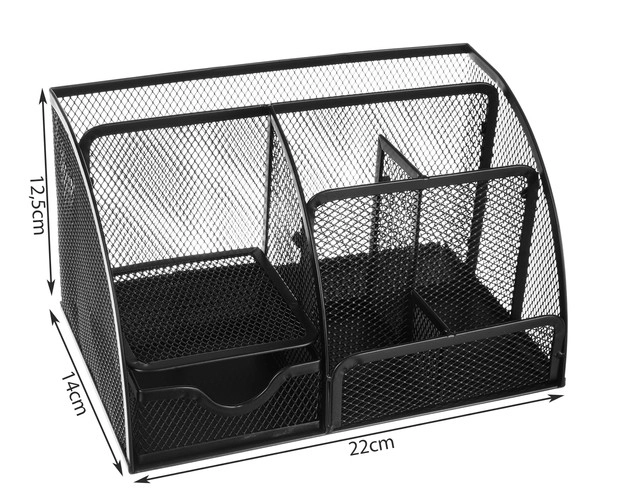 czarny organizer na biurko
