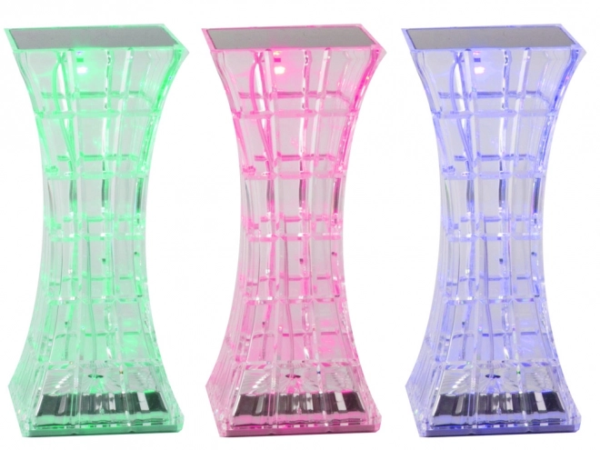 Kryształowa nocna lampa z RGB LED i pilotem