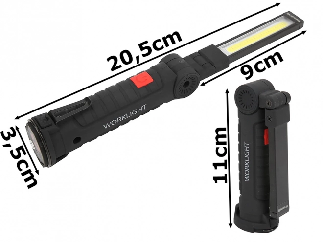Magnetyczna lampa warsztatowa Magnese z uchwytem składanym USB 5w1