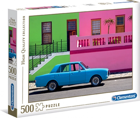 Puzzle 500 elementów Niebieski samochód