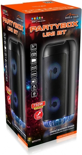 Mocny dźwięk i efekty świetlne