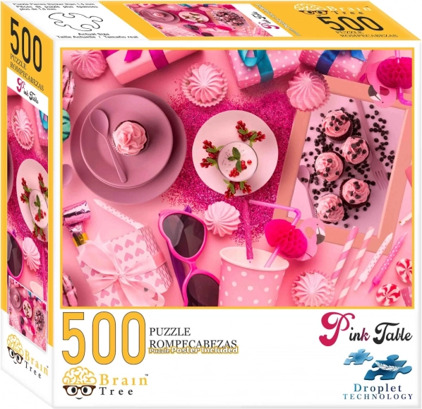 Puzzle Brain Tree Różowo nakryty stół 500 elementów