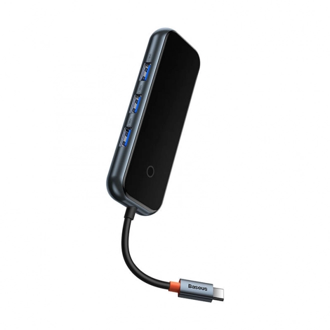 Baseus Hub USB-C na 4x USB 3.0 ciemnoszary