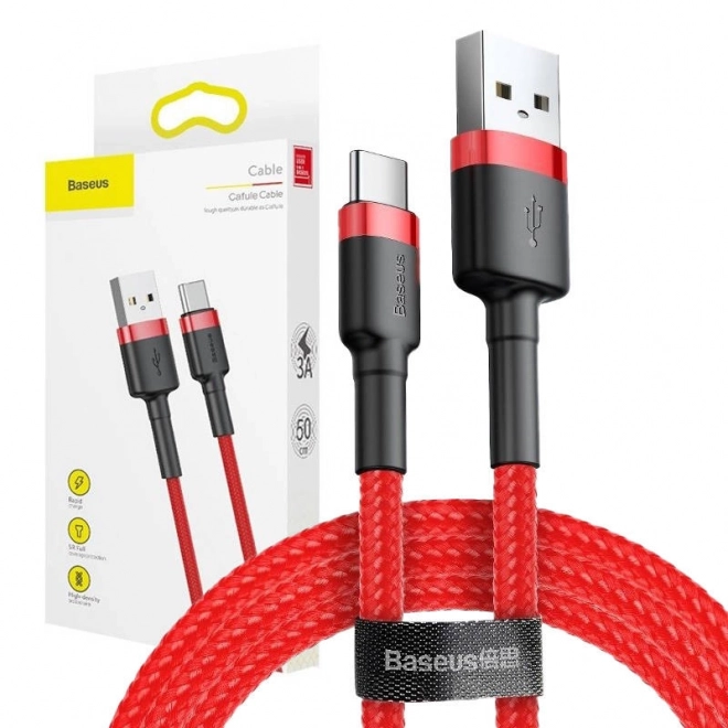 Baseus Cafule USB-C kabel 2A 3m - czerwony
