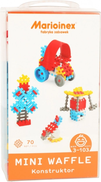 Klocki konstrukcyjne Mini Wafle 70 szt. dla chłopców Marioinex