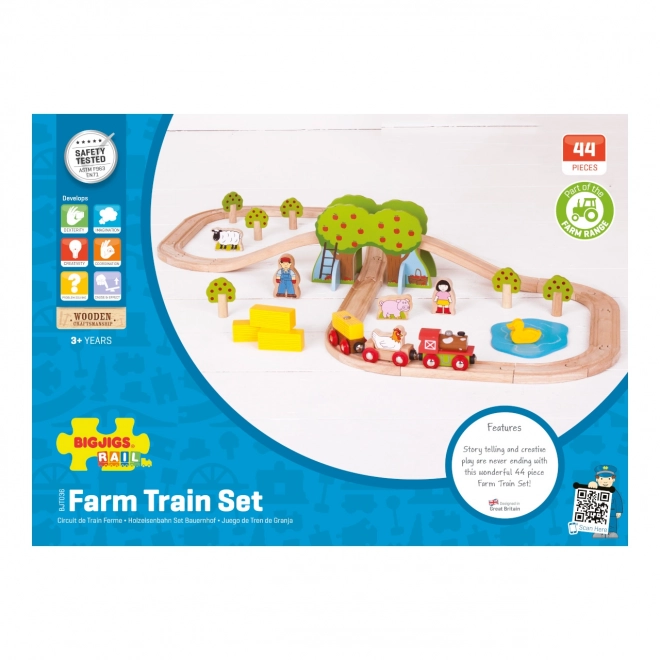 Bigjigs Rail Drewniana kolejka farma