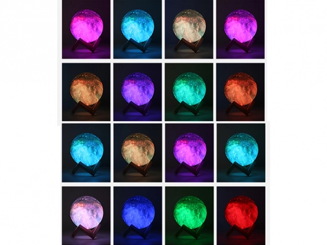 3D księżycowa lampa RGB z pilotem