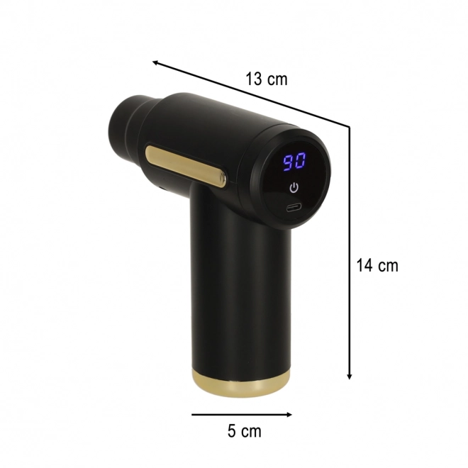 Masażna pistolet LED 4w1 czarna