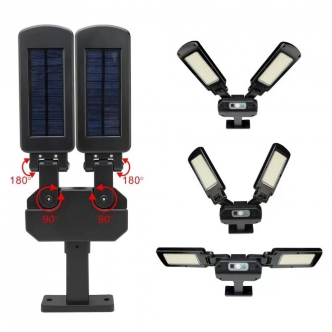 Solarna lampa LED z czujnikiem i pilotem