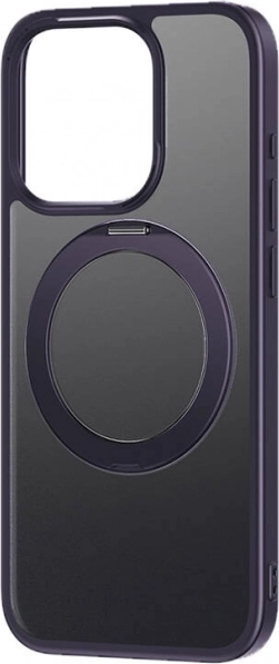 Ochronne etui ze stojakiem Baseus SkyRing 360° do iPhone 14 Pro z hartowanym szkłem i zestawem czyszczącym (fioletowe)